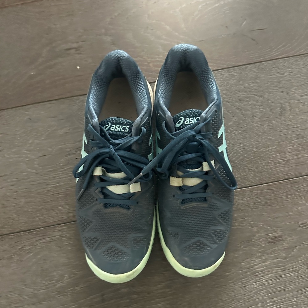 Asics blue and teal Women's tennis sneakers- Gel resolution-size 8